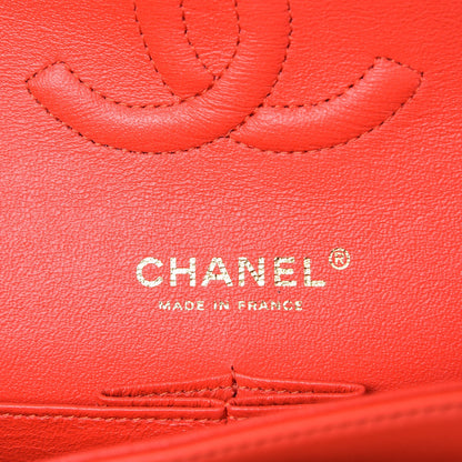 Chanel Lambskin Quilted Tri-Color Medium Double Flap Jaune Rouge Turquoise 7 of 8