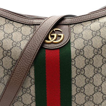 Gucci GG Supreme Monogram Web Small Ophidia Half Moon Hobo Brown 8 of 10