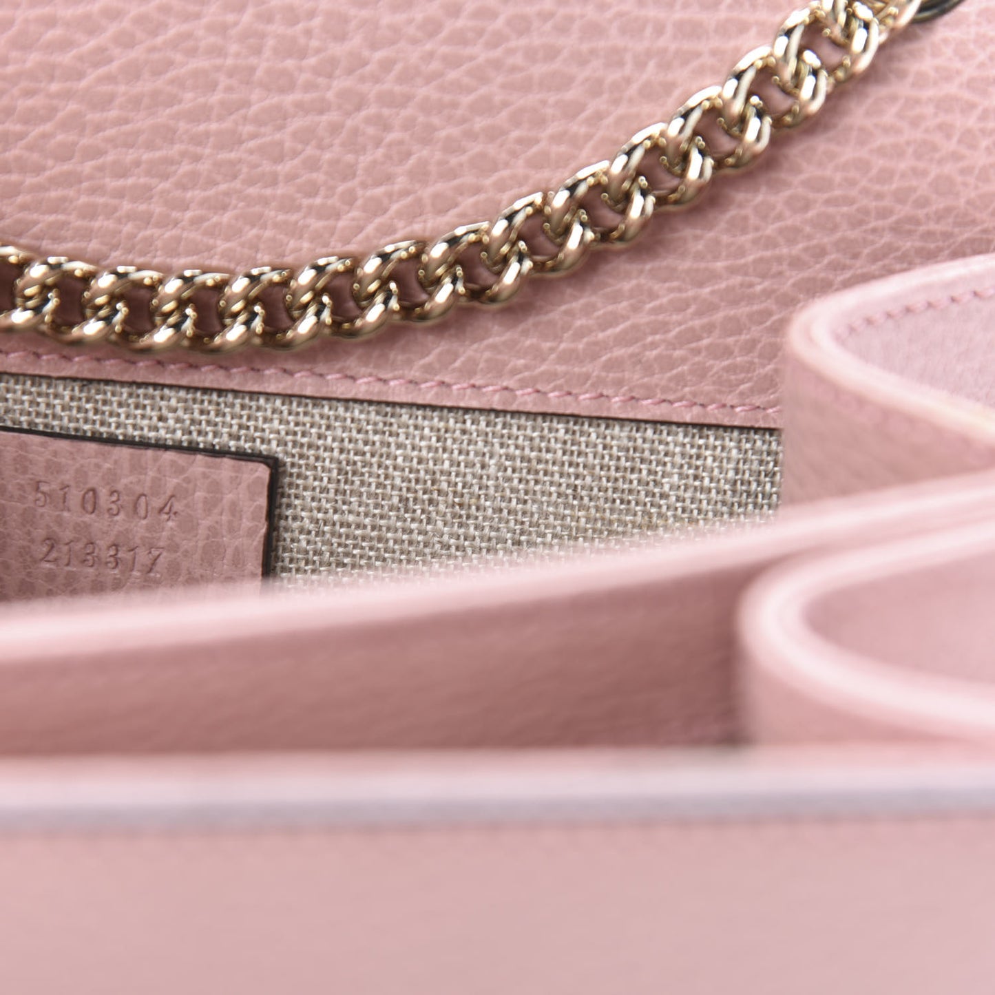 Dollar Calfskin Small Interlocking G Shoulder Bag Soft Pink