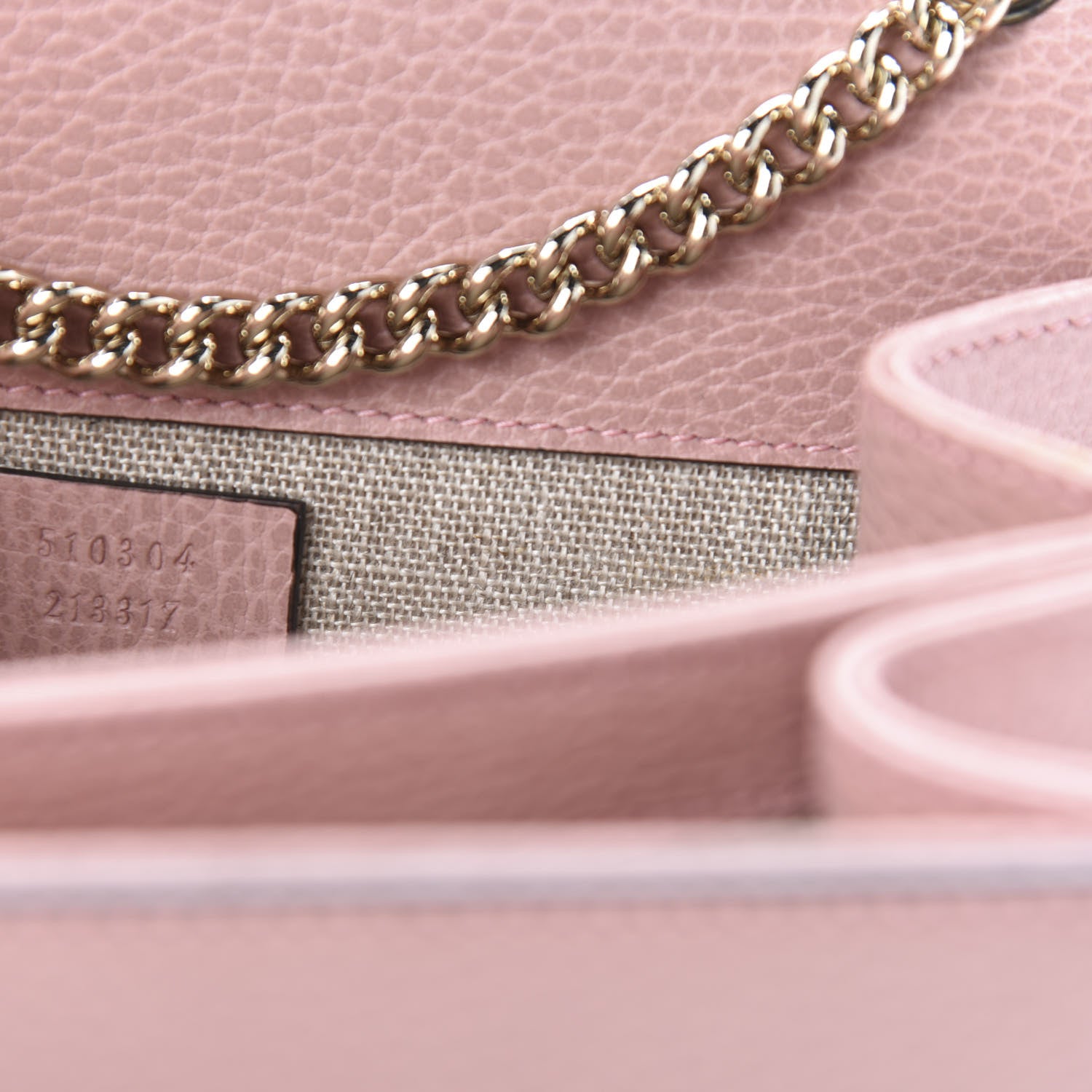 Gucci Dollar Calfskin Small Interlocking G Shoulder Bag Soft Pink 9 of 10