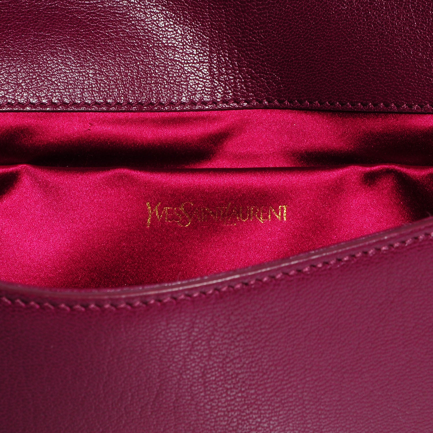 Saint Laurent Chevre Belle de Jour Clutch Begonia 7 of 9