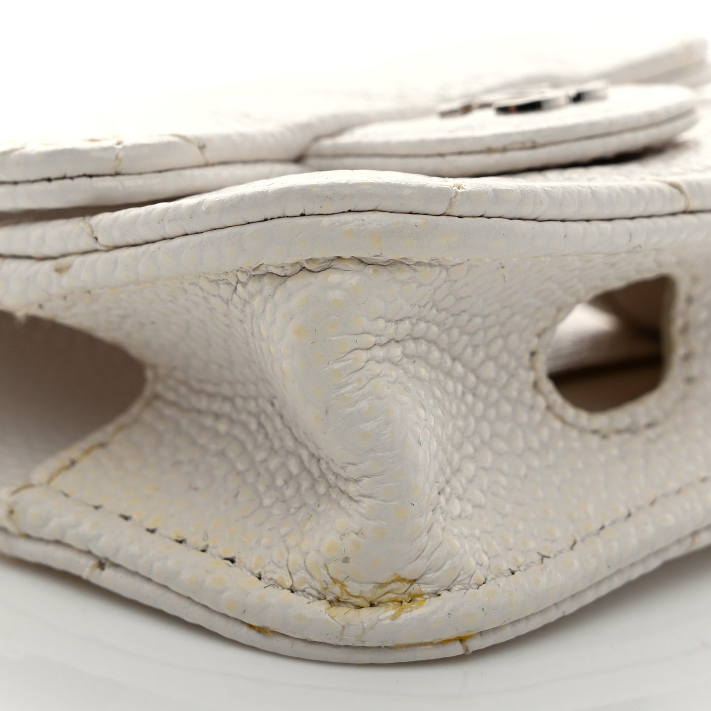 Caviar Quilted Airpods Pro Case White