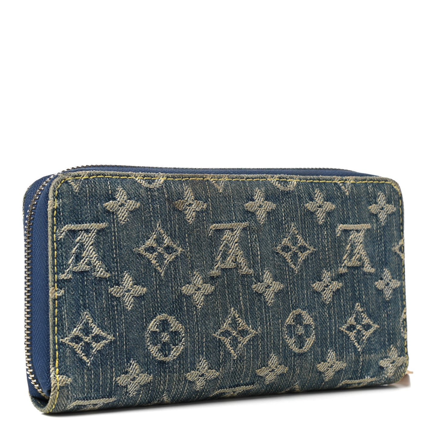 Monogram Denim Zippy Wallet Blue