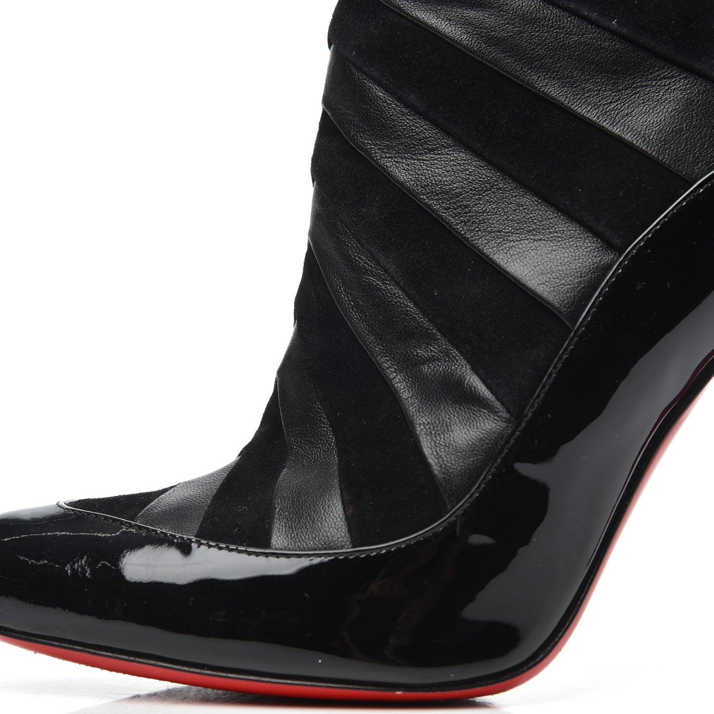 Patent Suede 85 Ankle Booties 37.5 Black