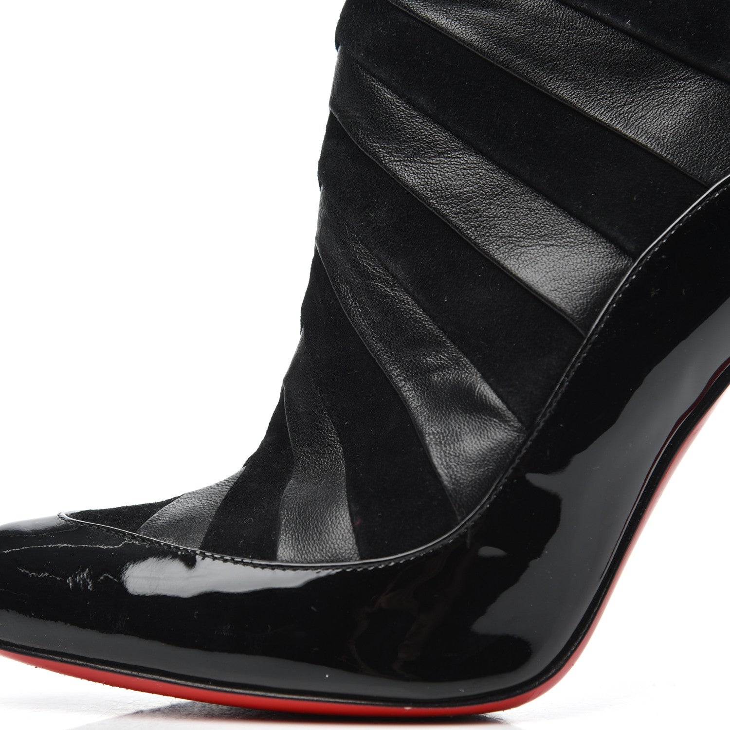 Christian Louboutin Patent Suede 85 Ankle Booties 37.5 Black 13 of 17