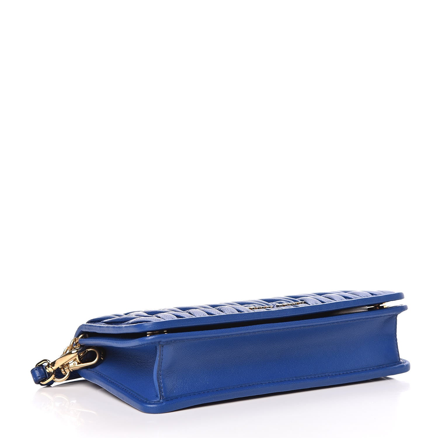 Miu Miu Nappa Matelasse Chain Crossbody Bag Azzurro 4 of 11