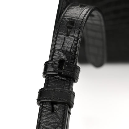 Saint Laurent Calfskin Crocodile Embossed Small Supple Sac de Jour Black 21 of 21