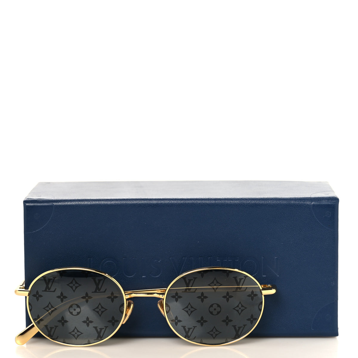 Louis Vuitton LV Bright Round Sunglasses Z2100U Gold 7 of 7