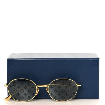 Louis Vuitton LV Bright Round Sunglasses Z2100U Gold 7 of 7