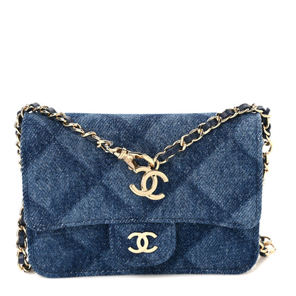 Chanel Denim Printed Belt Bag Dark Blue 1 of 11