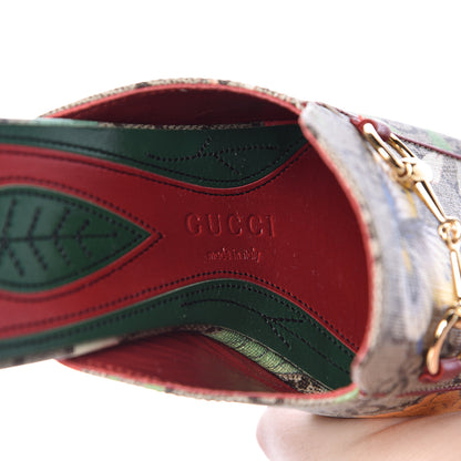 Gucci GG Supreme Monogram Tian Womens Princetown Slippers 34.5 Beige Ebony Multicolor 8 of 10