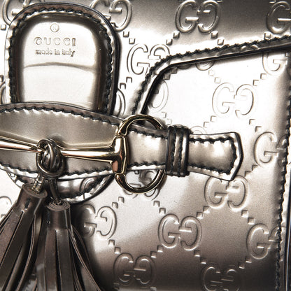 Gucci Shine Guccissima Mini Emily Chain Shoulder Bag Sasso 14 of 15