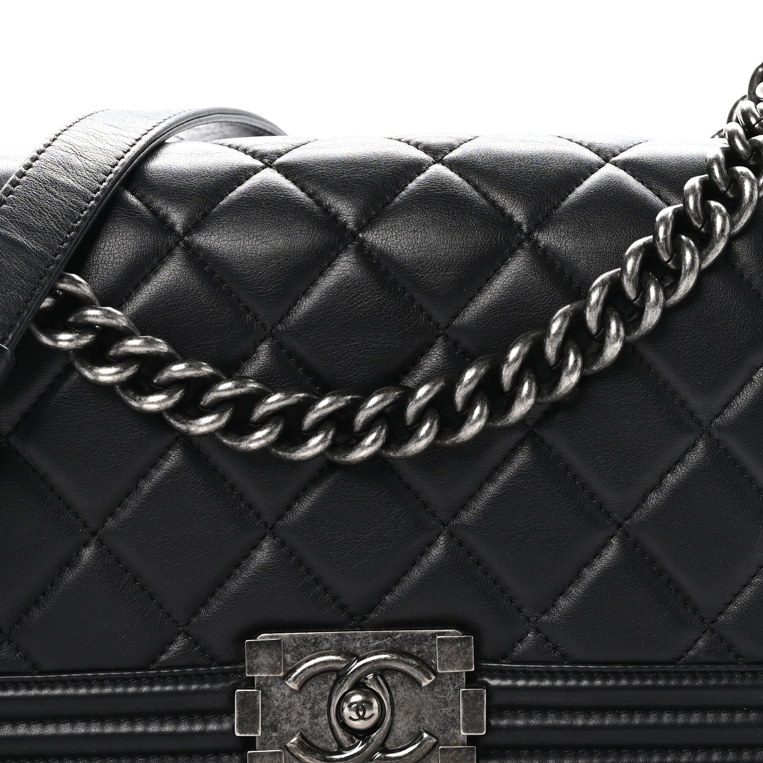 Chanel Lambskin Quilted Small Boy Flap Black 8 of 11