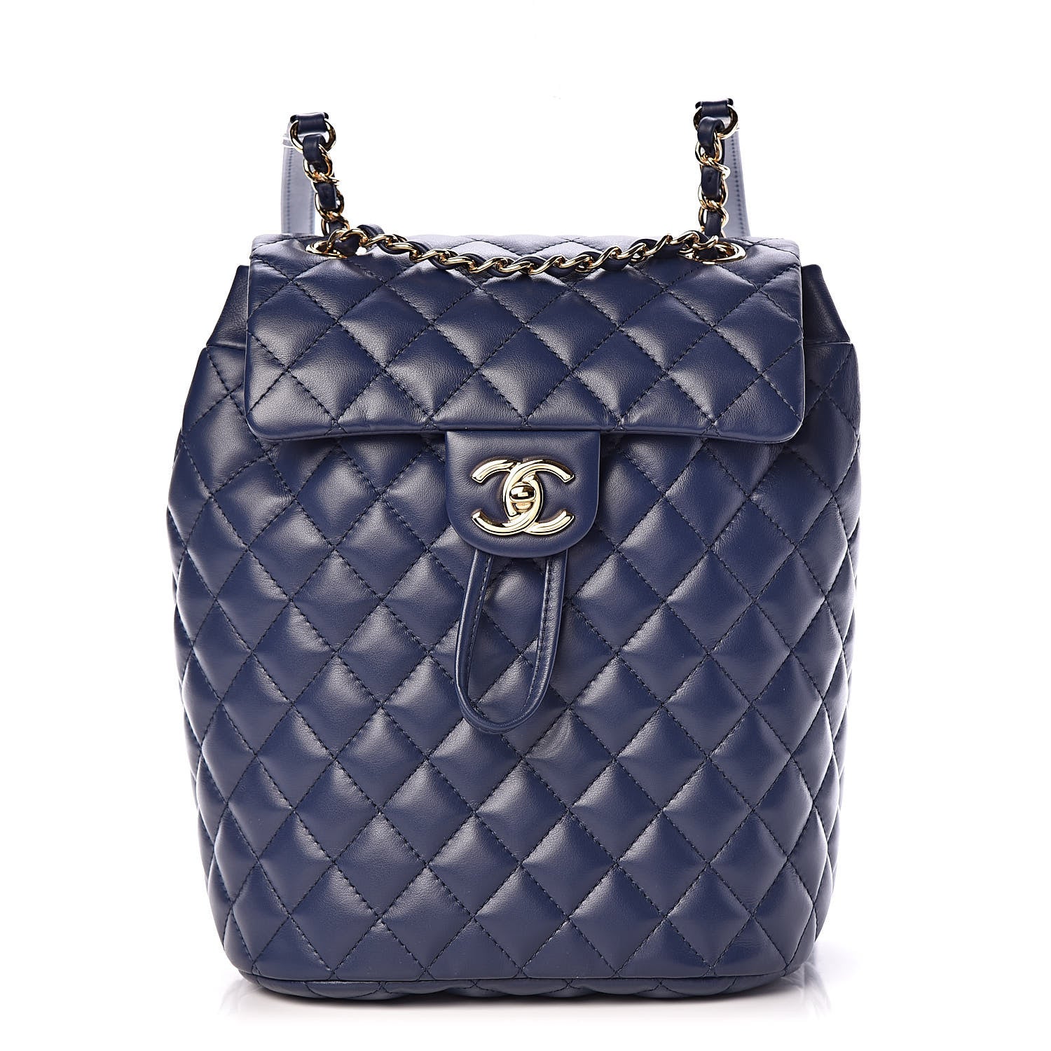 Chanel Lambskin Quilted Small Urban Spirit Backpack Navy 1 of 11