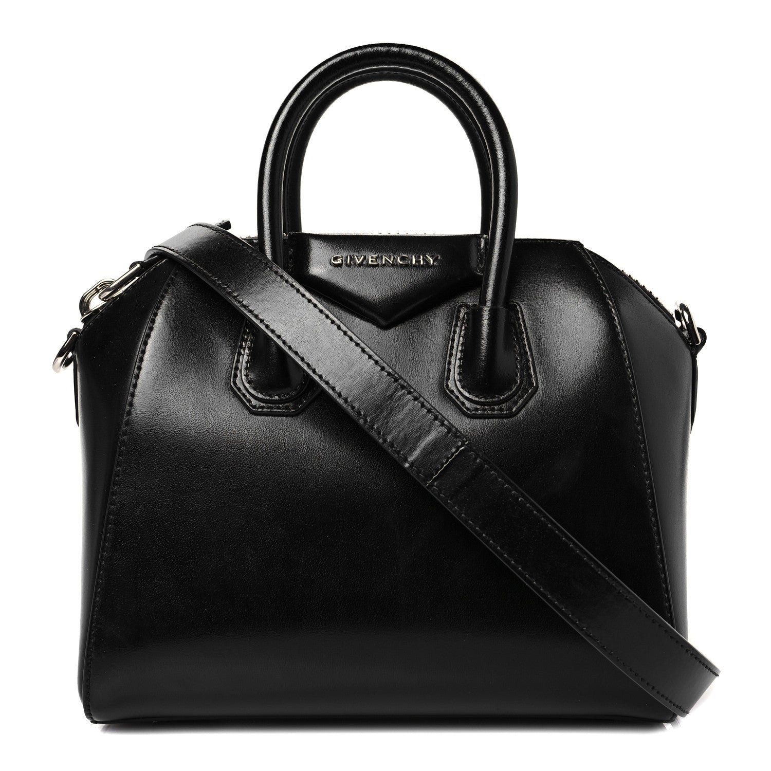 Givenchy Shiny Lord Calfskin Mini Antigona Black 1 of 8