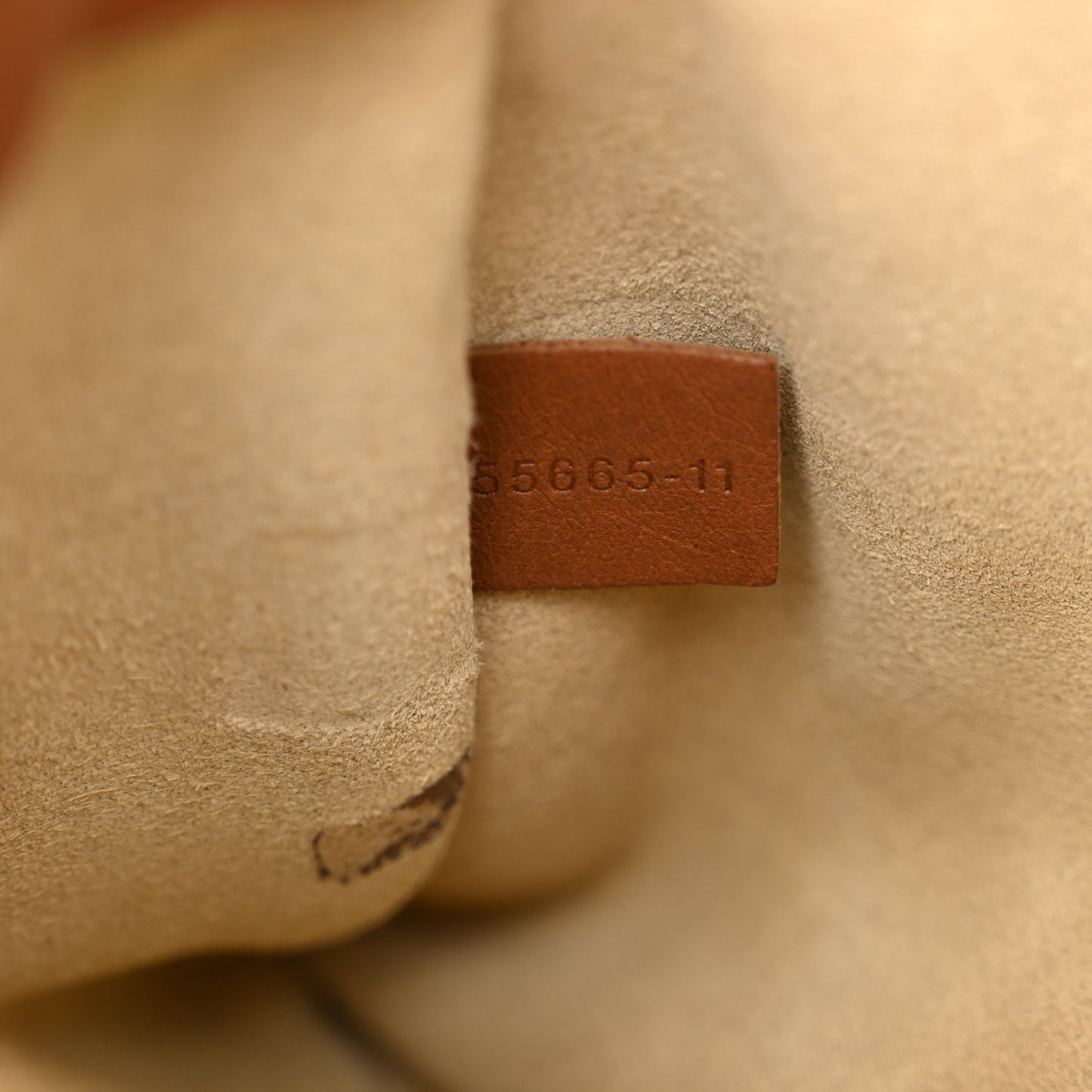 Grained Calfskin Small Hayley Hobo Tan
