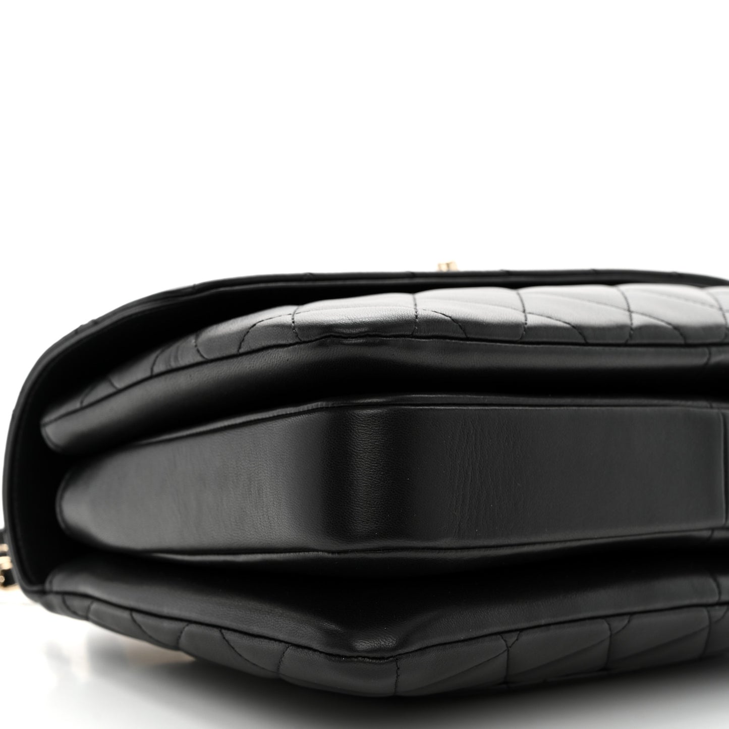 Lambskin Quilted Medium Trendy CC Flap Dual Handle Bag Black