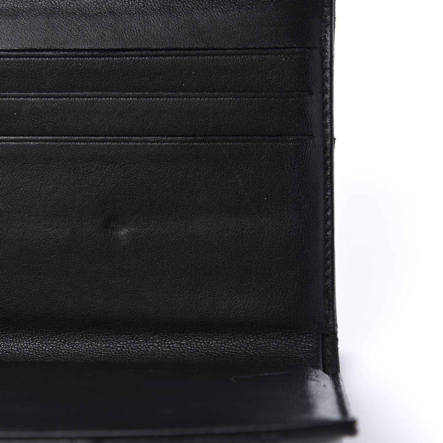 Lambskin Quilted Double Sided Wallet Black