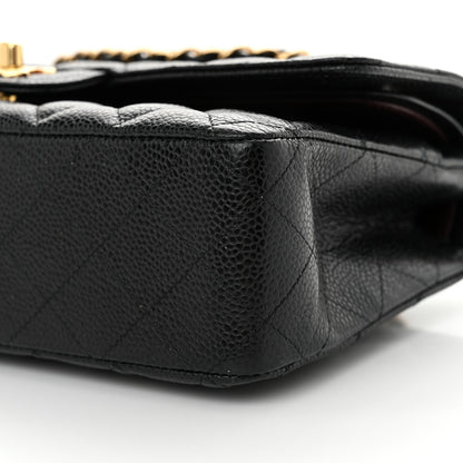 Chanel Caviar Quilted Medium Double Flap Black 10 of 11