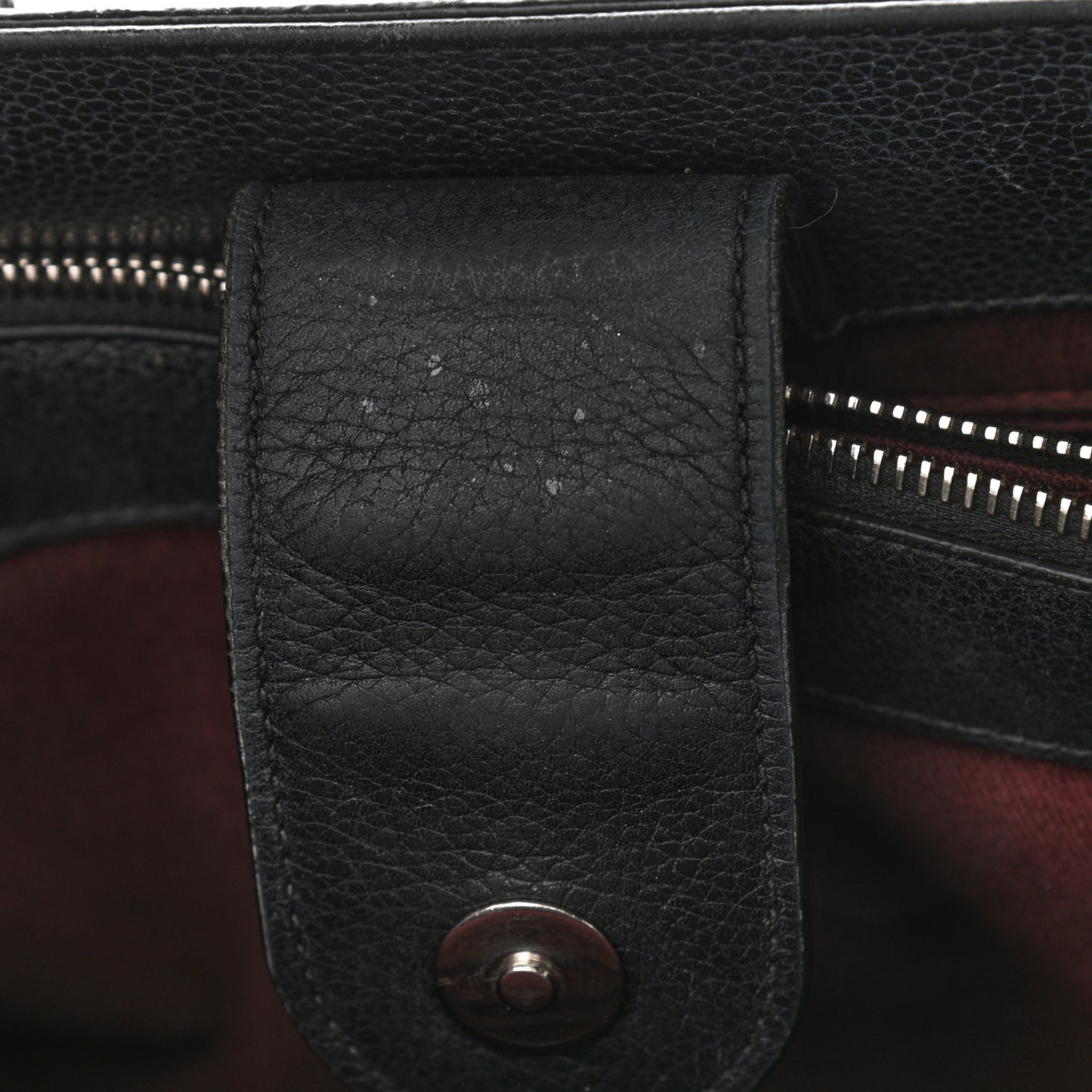 Grained Calfskin Small Neo Executive Shopper Tote Black