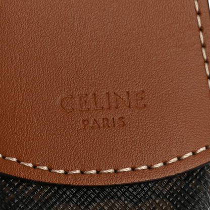 Celine Calfskin Triomphe Canvas Small Heloise Shoulder Bag Tan 6 of 13