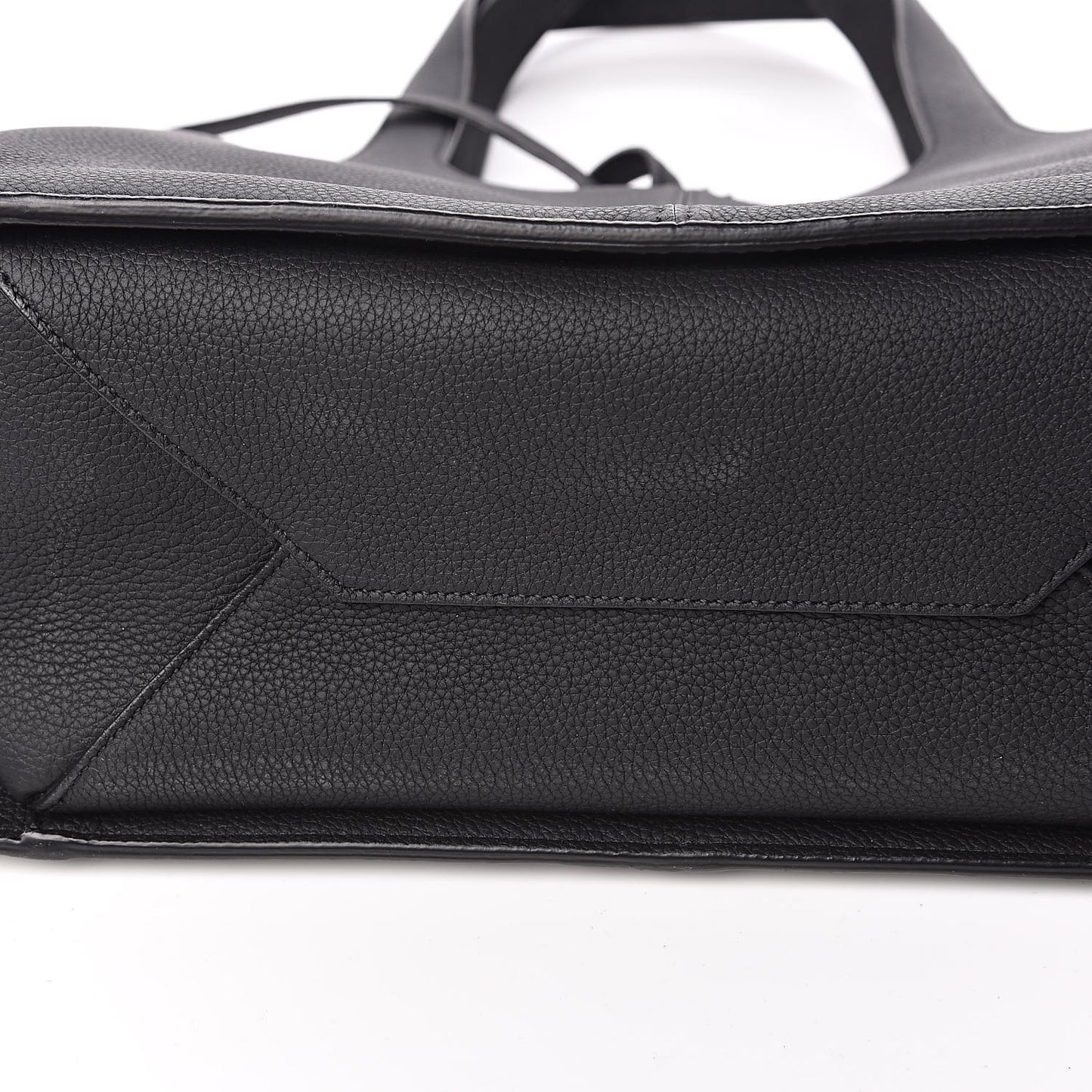 Baby Grained Calfskin Small Tri-Fold Bag Black