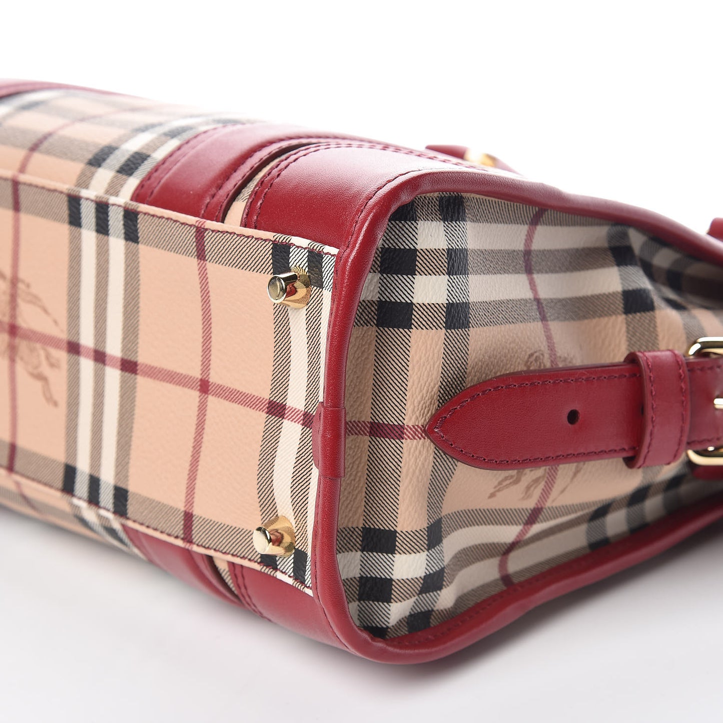 Haymarket Check Minford Portrait Tote Military Red