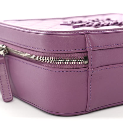 Chanel Lambskin Quilted Medium CC Filigree Vanity Case Purple 9 of 10
