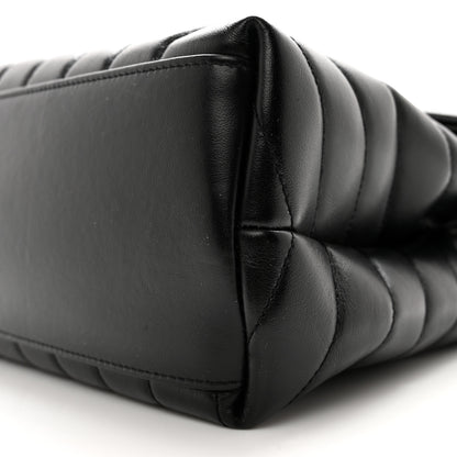 Saint Laurent Calfskin Y Quilted Monogram Monochrome Medium Loulou Chain Satchel Black 10 of 11