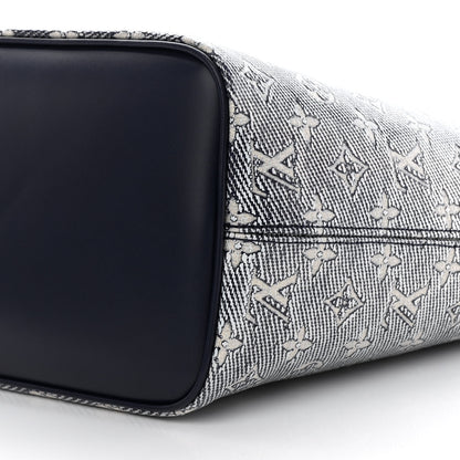 Louis Vuitton Monoglam Neverfull MM Blue 10 of 15