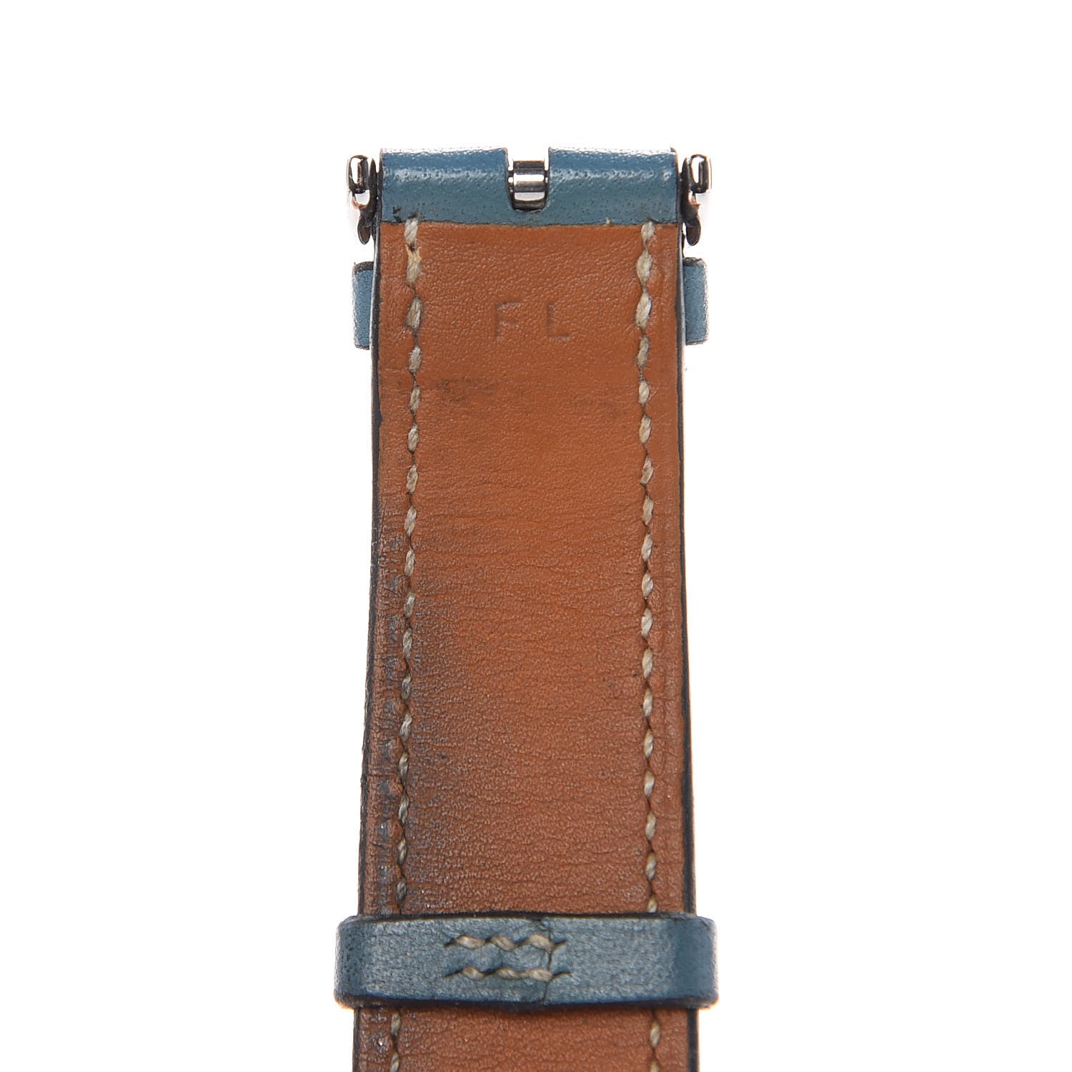 Hermes Swift Heure H Hour Watch Strap Blue Jean 3 of 6