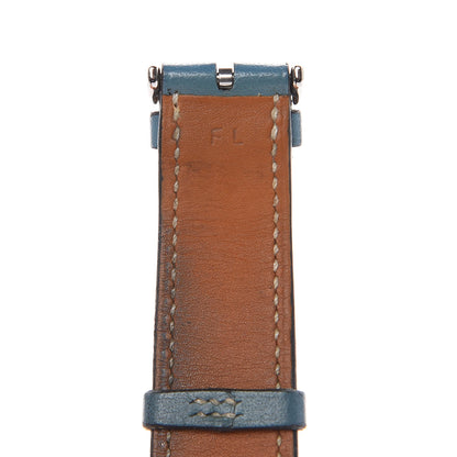 Hermes Swift Heure H Hour Watch Strap Blue Jean 3 of 6