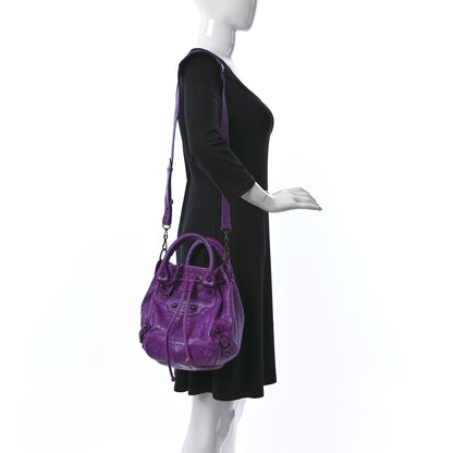 Balenciaga Agneau Classic Hardware Mini Pompon Ultraviolet 3 of 14