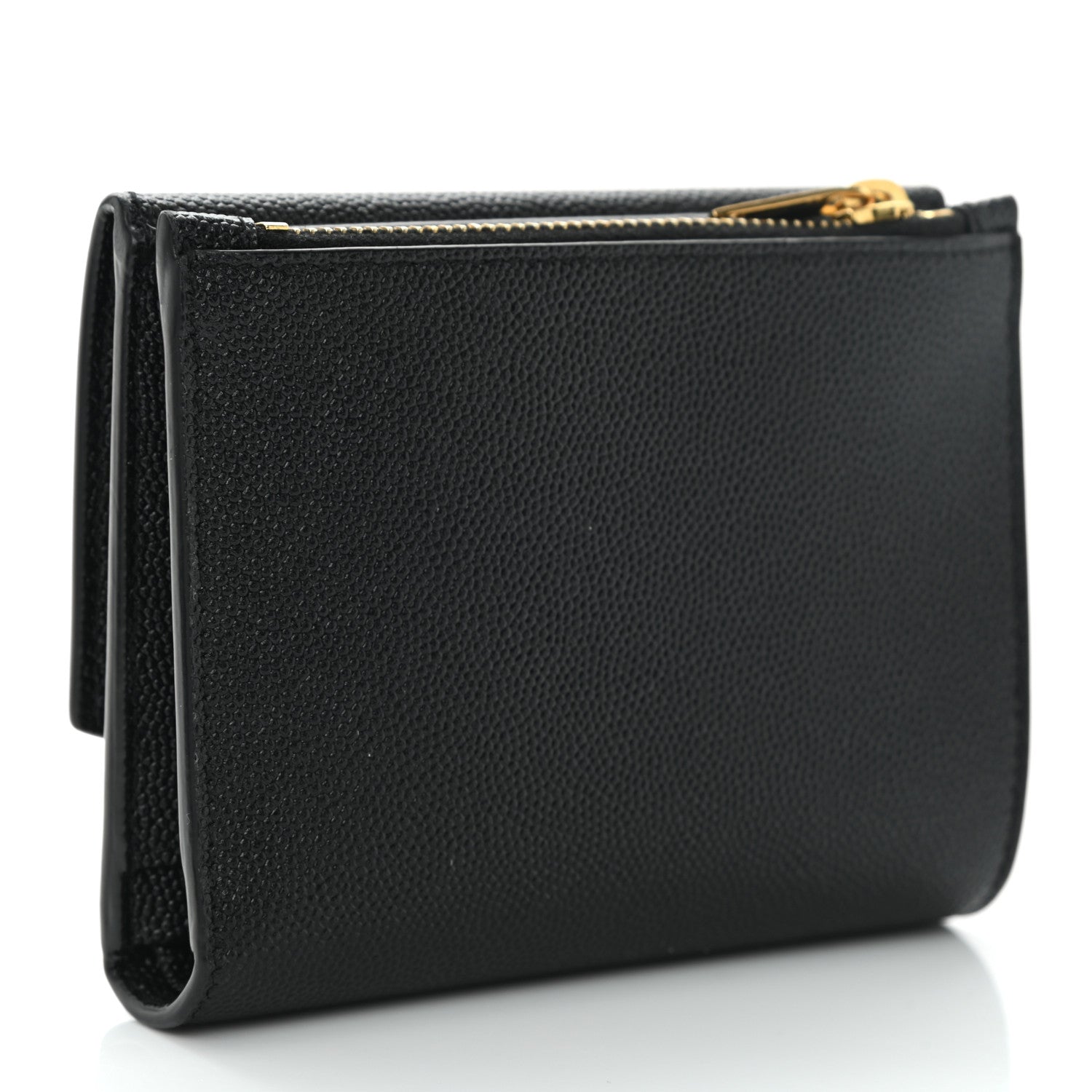 Saint Laurent Grain De Poudre Monogram Bi-Fold Wallet Black 3 of 11