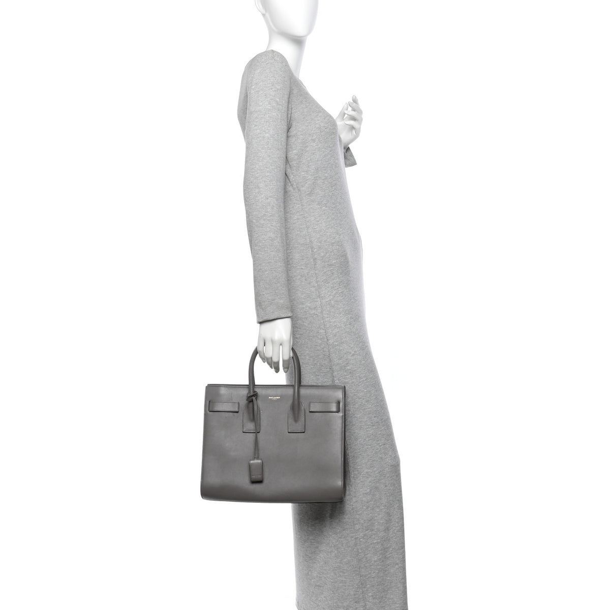 Saint Laurent Calfskin Small Sac De Jour Fog 3 of 23
