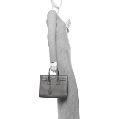 Saint Laurent Calfskin Small Sac De Jour Fog 3 of 23