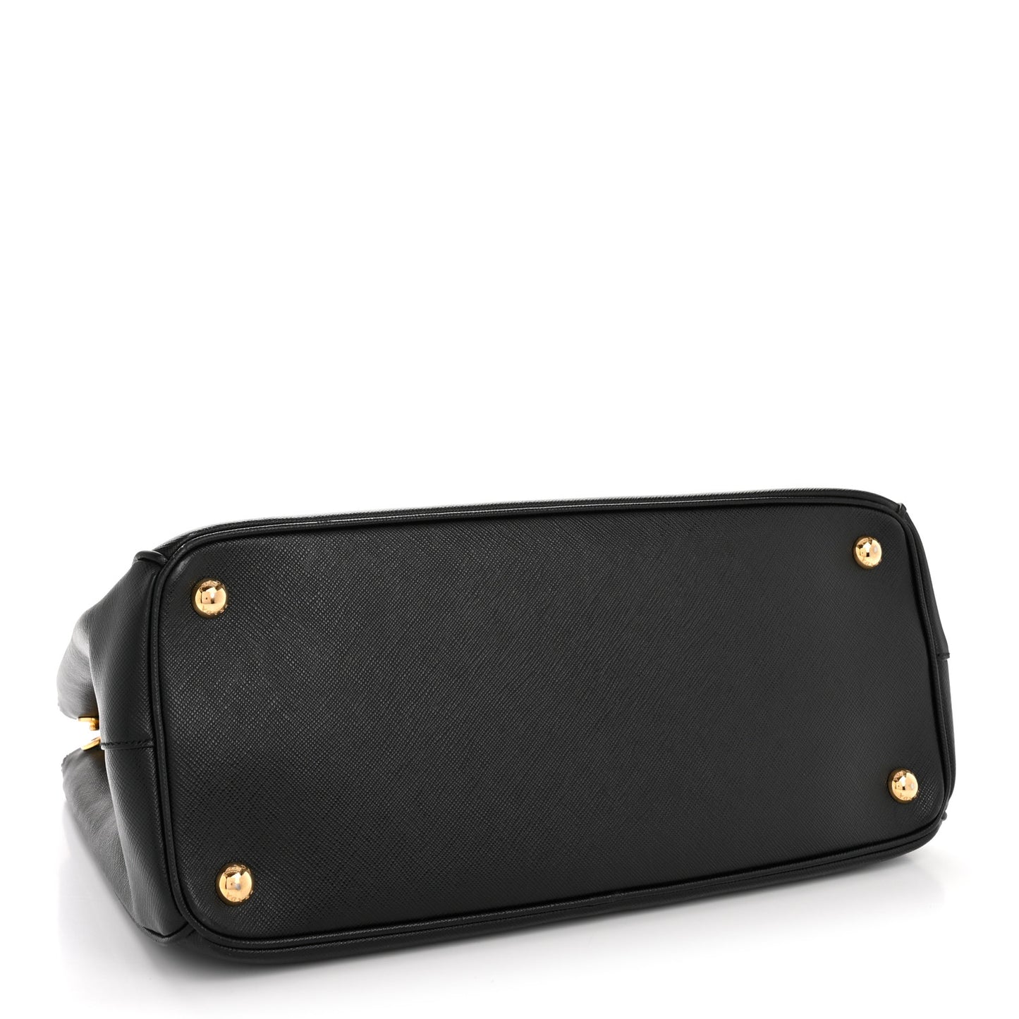 Saffiano Lux Large Galleria Double Zip Tote Black