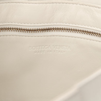 Bottega Veneta Grained Calfskin Maxi Intrecciato Cassette Crossbody Bag White 6 of 11