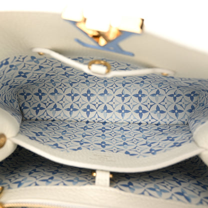 Louis Vuitton Taurillon Tile Capucines BB Snow White Provence Blue 5 of 9