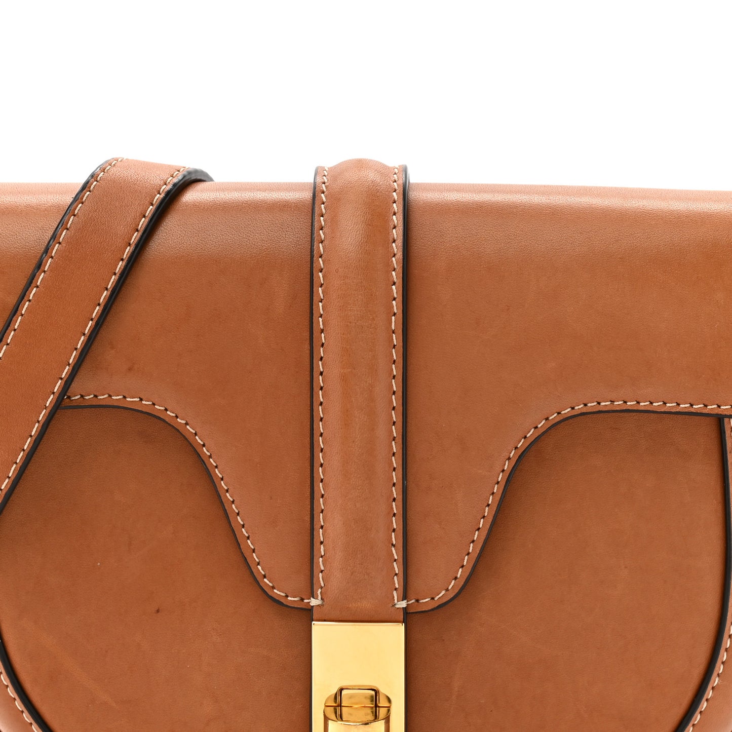 Natural Calfskin Besace Small 16 Tan