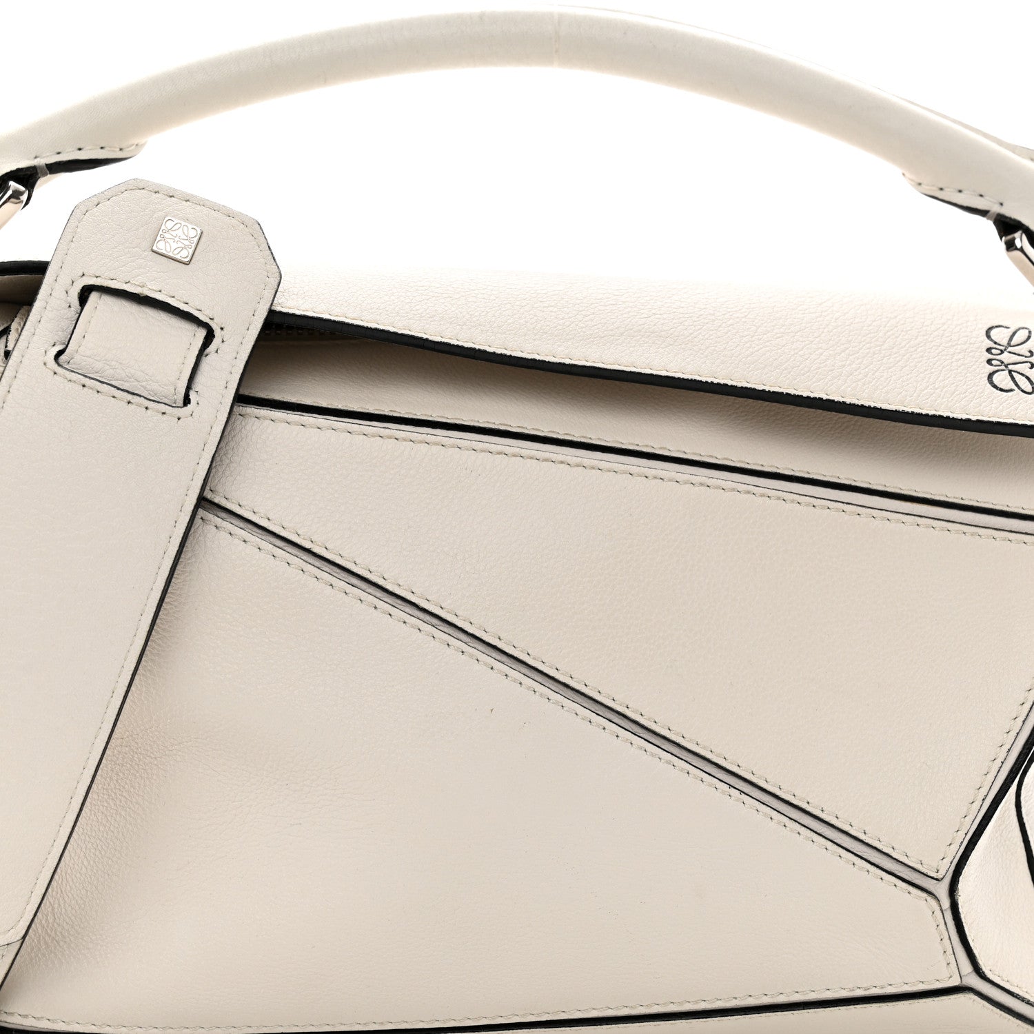 Loewe Grained Calfskin Small Puzzle Bag White 7 of 13