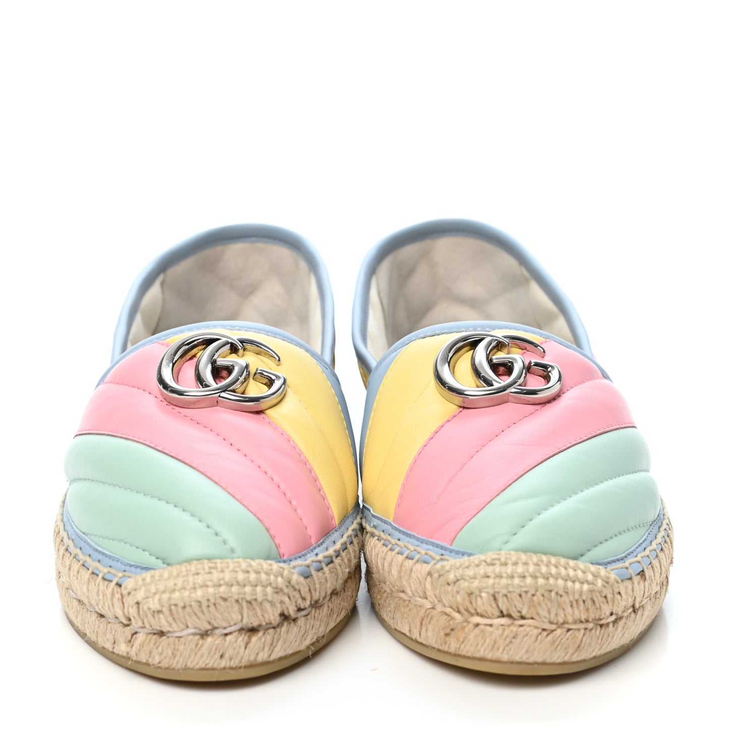 Nappa Matelasse Diagonal GG Marmont Espadrilles 38 Multicolor Pastel
