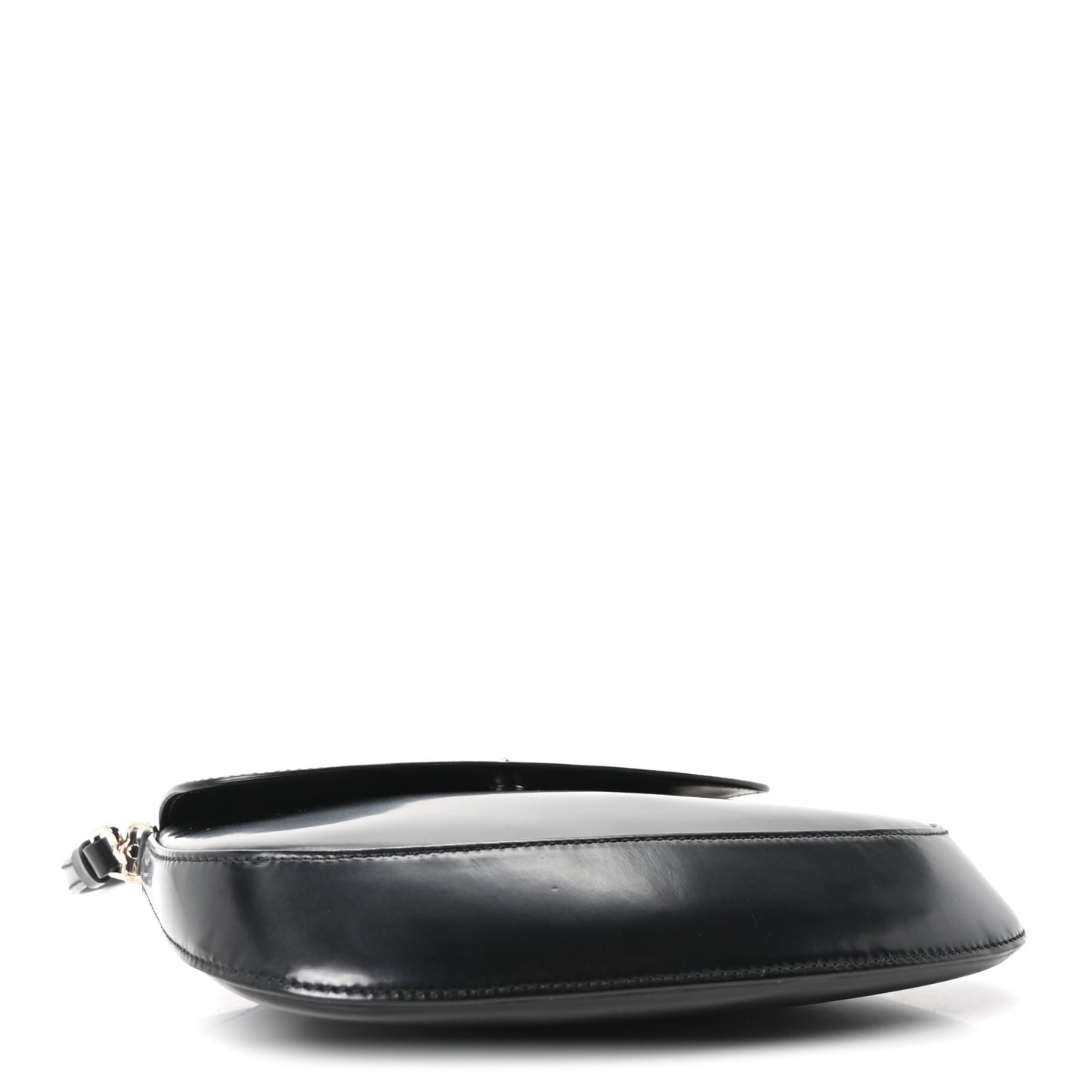 Spazzolato Cleo Flap Shoulder Bag Black