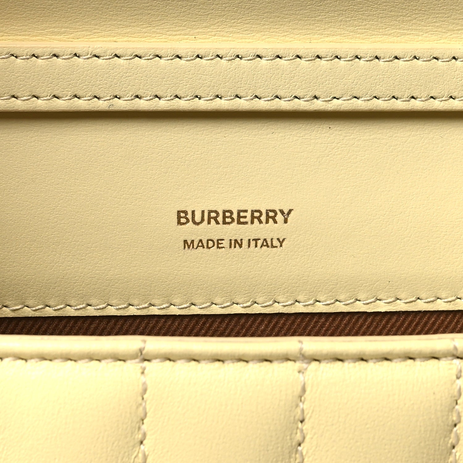 Burberry Lambskin Quilted Lola Clutch On Chain Cool Lemon 6 of 9