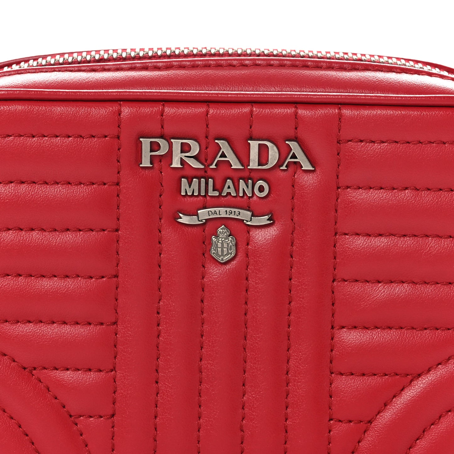 Soft Calfskin Diagramme Camera Bag Rosso