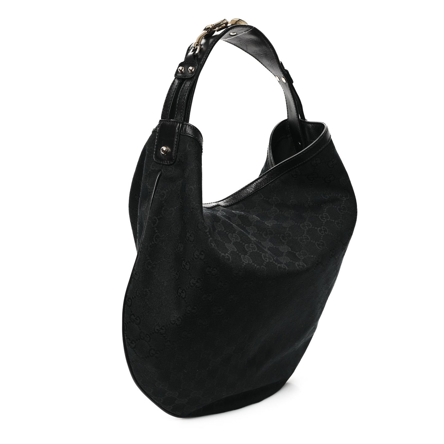 Monogram Large Wave Hobo Black