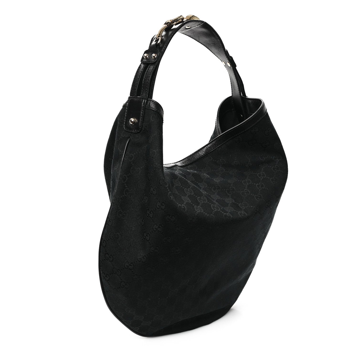 Gucci Monogram Large Wave Hobo Black 3 of 10