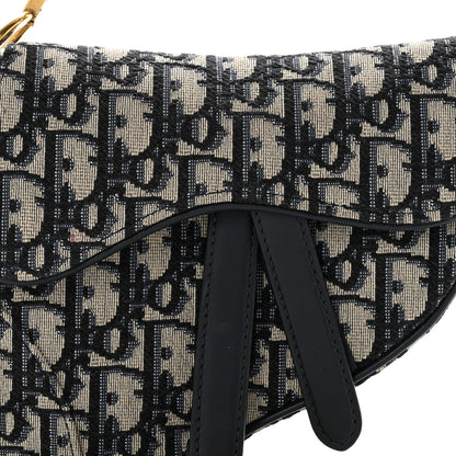 Christian Dior Oblique Mini Saddle Bag Blue 8 of 13