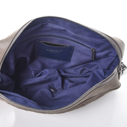 Chanel Iridescent Calfskin Quilted Large Shiva Flap Grey 5 of 13