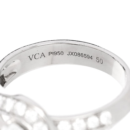 Van Cleef & Arpels Platinum Diamond .30ct Couture Solitaire Ring 50 5.25 5 of 6